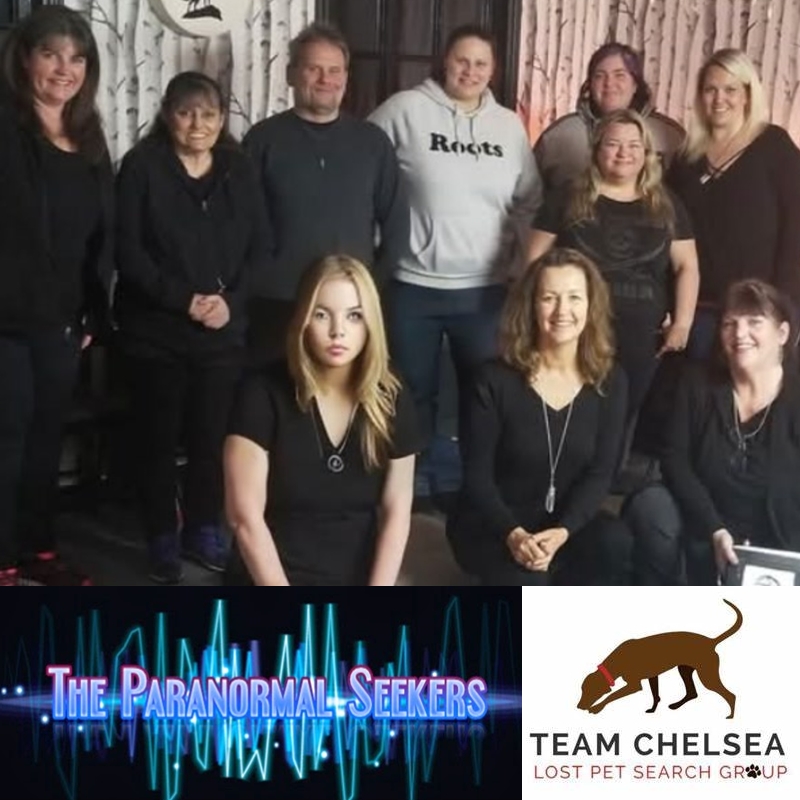 The Zen Shop staff and The Paranormal Seekers host a fundraising séance for Team Chelsea Lost Pet Search Group with ghost hunting equipment.