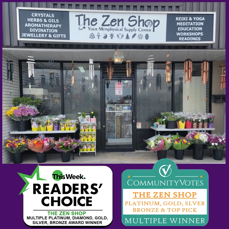 Display of Readers’ Choice and CommunityVotes awards recognizing The Zen Shop for excellence across multiple categories.