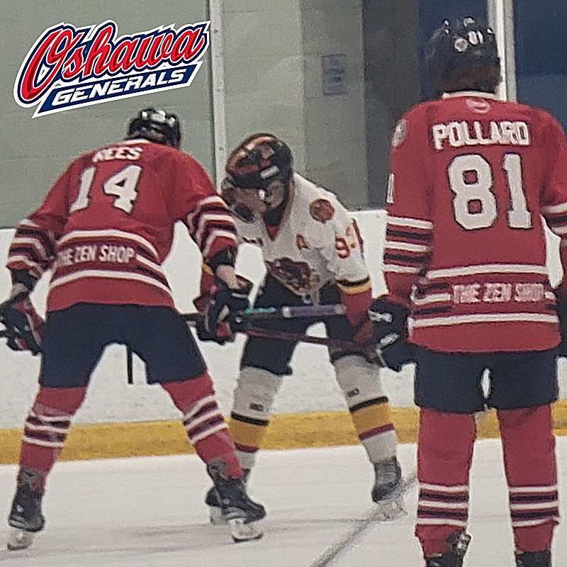 Zen Shop’s sponsorship logo featured on the back of Oshawa Generals youth hockey jerseys over multiple seasons.