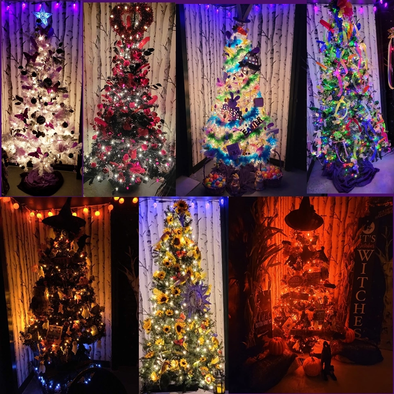 Decorated ritual tree representing Sabbat energy in The Zen Shop’s Zen Den