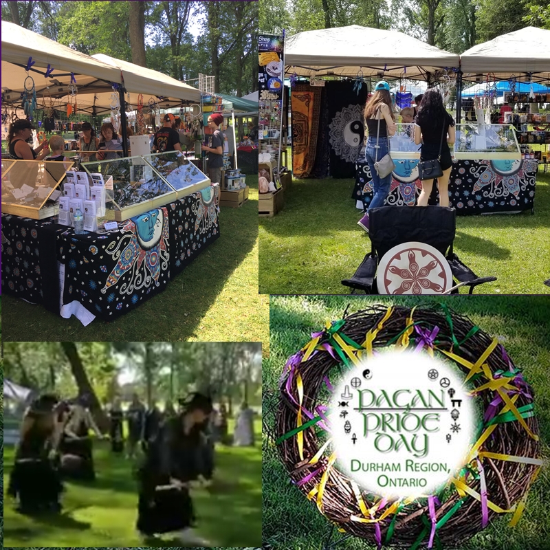 Zen Shop’s team performs the Witch Dance and Rev. Karyn leads opening ritual at Durham Pagan Pride Day community event.