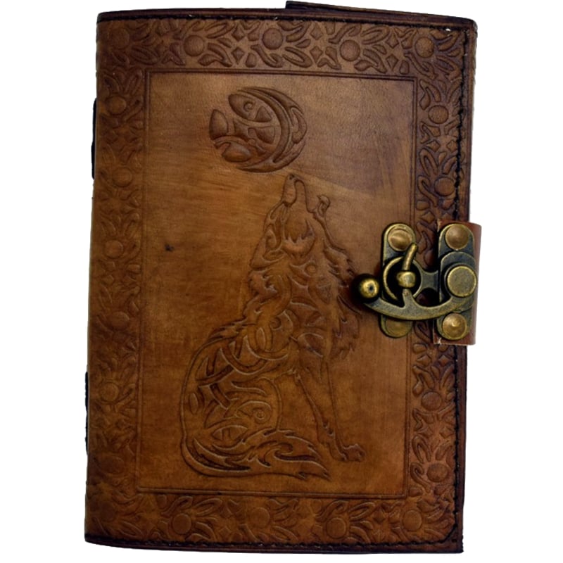 5x7-leather-embossed-journal-wolf-howling-moon-lock
