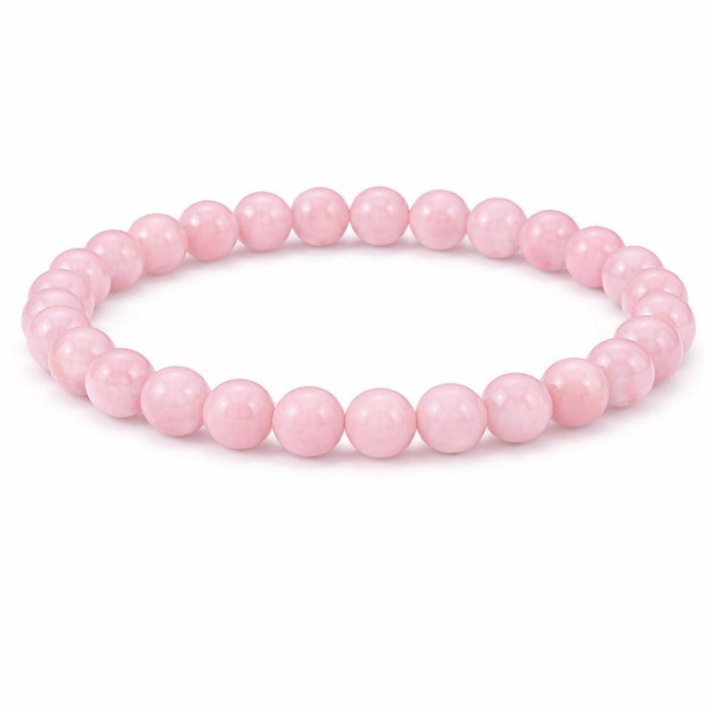 Rose Quartz 6mm Elastic Stretch Bracelet - The Zen Shop Rose Quartz 6mm gemstone elastic stretch bracelet smooth round beads crystal bracelet The Zen Shop Oshawa Durham Region