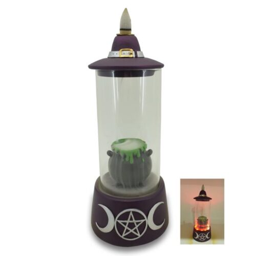 Cauldron Triple Moon Chambered Backflow Incense Burner The Zen Shop