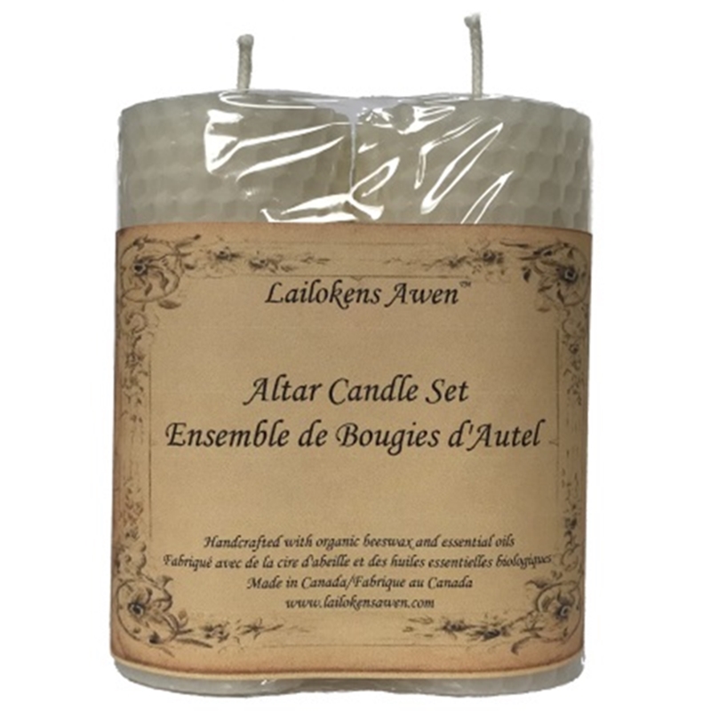 Altar Beeswax Spell Candle Set White Altar Beeswax Spell Candle Set White