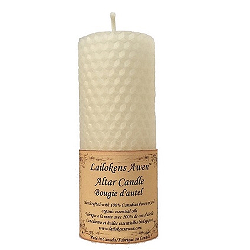 Altar Beeswax Candle White Altar Beeswax Candle White