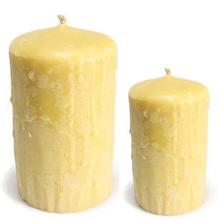 Beeswax Drip Pillar Candle Assorted Sizes The Zen Shop
