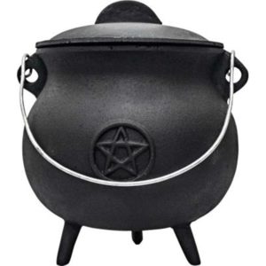 Extra Large Cast Iron Cauldron: Pentacle
