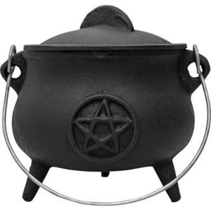 Large Cast Iron Cauldron: Pentacle