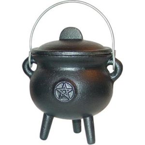 Small Cast Iron Cauldron: Pentacle