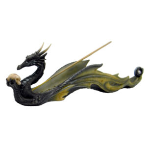 Black & Yellow Dragon with Skull Incense Burner Image