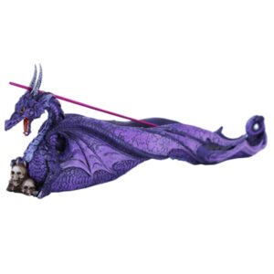 Purple Dragon & Skulls Incense Burner Image