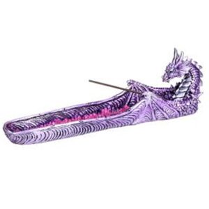 Purple Dragon Wings Spread Incense Burner Image