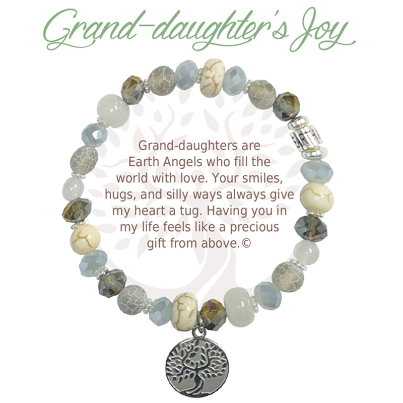 Grand Daughter's Joy Stone Light Bracelet at The Zen Shop Grand Daughter's Joy Natural Stone Bracelet Light Colour Stones - Earth Angel Collection