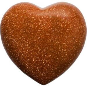 Goldstone Puffed Heart Medium stone