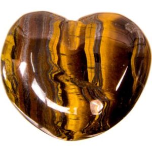 Tiger Iron Puffed Heart Medium stone