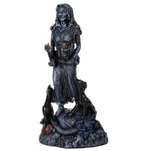 Hecate with Torches & Dogs Statue