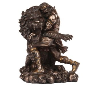 Hercules & Nemean Lion Bronze Statue