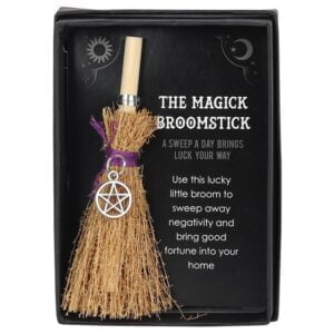 Mini Magick Broomstick Pentacle Carded