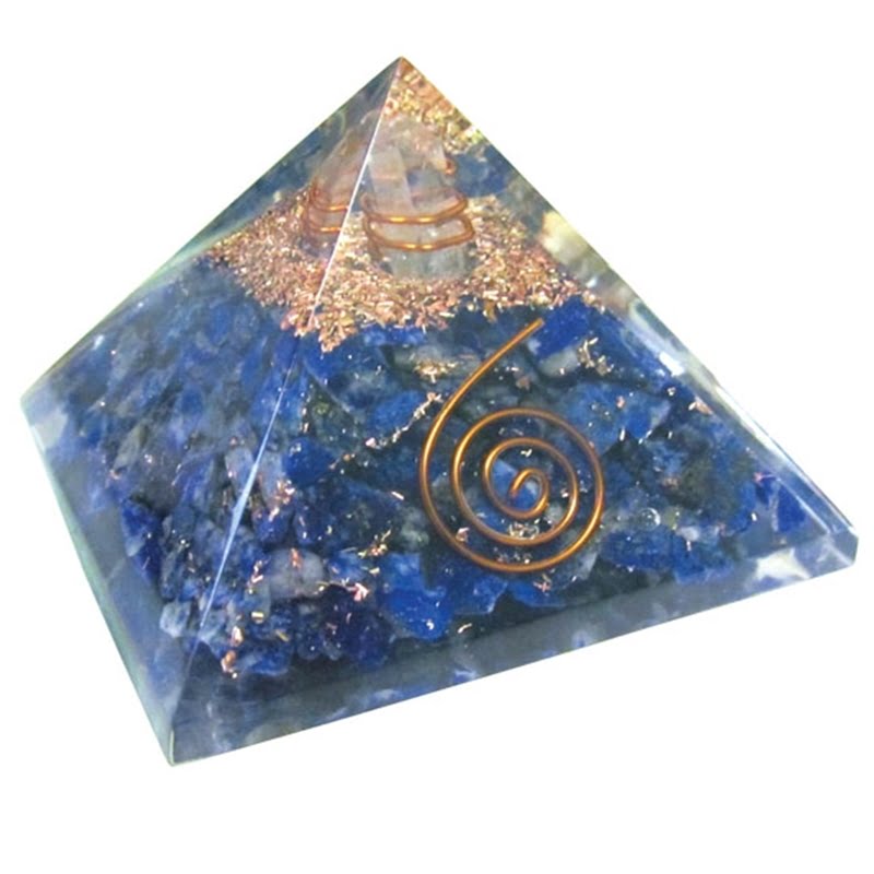Large Lapis Lazuli Orgone Chakra Pyramid