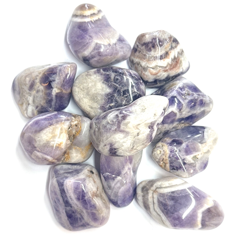 Chevron Amethyst Pebble Pile of Chevron Amethyst Pebble sized crystals
