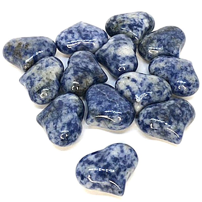 Sodalite Puffed Heart Mini Pile of Sodalite Puffed Heart Mini stones
