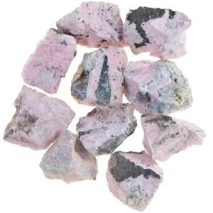 Pile of Rough Rhodonite stones