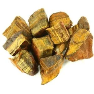 Pile of Rough Tiger Eye stones