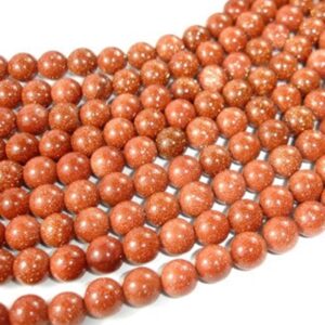 Goldstone 8mm Round Beads image