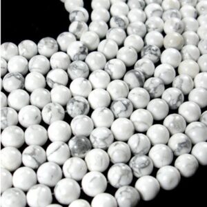 Howlite White 8mm Round Beads