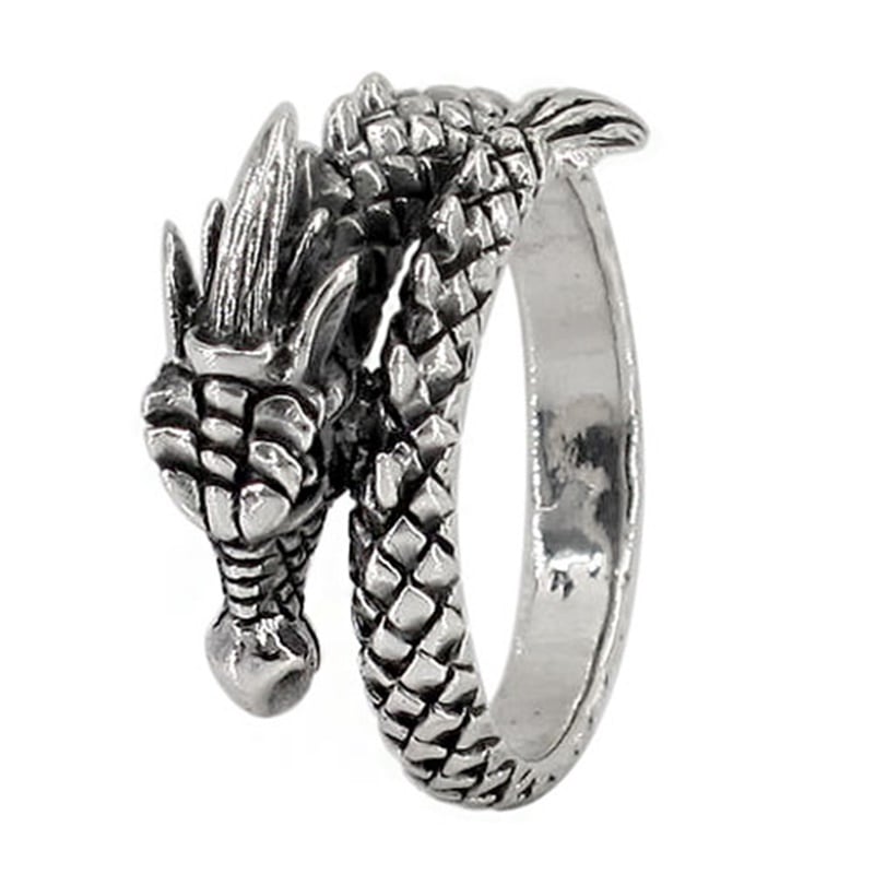 Sterling Silver Wrap Dragon Ring - The Zen Shop