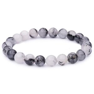 Tourmalinated Quartz 8mm Stretch Bracelet