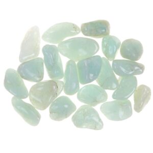Pile of Tumbled Aquamarine stones