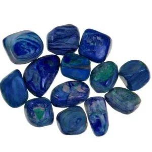 Pile of Tumbled Azurite stones