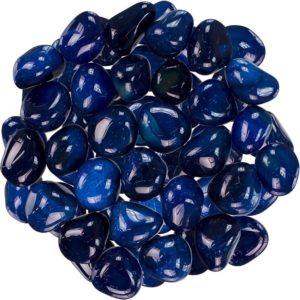 Pile of Tumbled Blue Onyx Stones