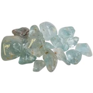 Pile of Tumbled Blue Topaz stones