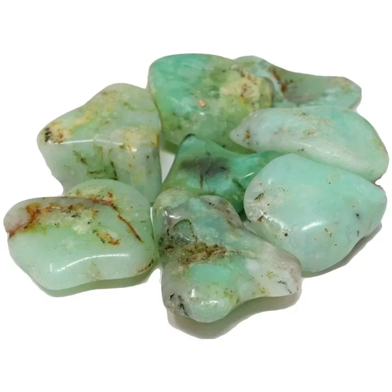 Pile of Tumbled Chrysoprase stones