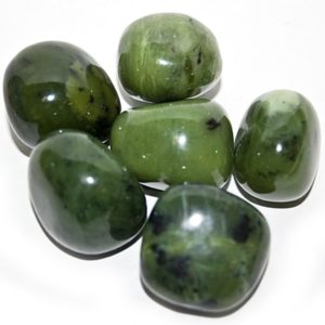 Pile of Tumbled Jade Nephrite stones