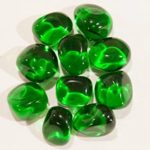 Pile of Tumbled Obsidian (Green) stones