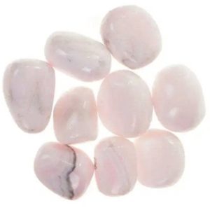 Pile of Tumbled Pink Mangano Calcite stones