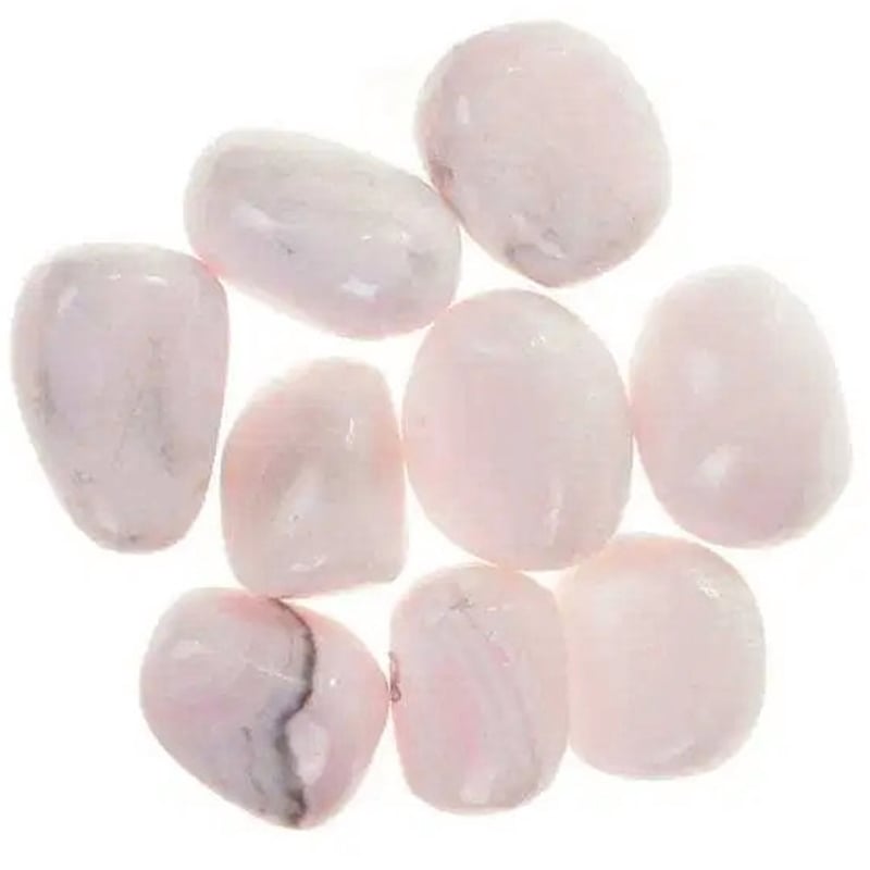 Tumbled Pink Mangano Calcite Pile of Tumbled Pink Mangano Calcite stones