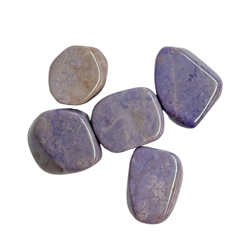 Tumbled Purple Jade Pile of tumbled Purple Jade stones