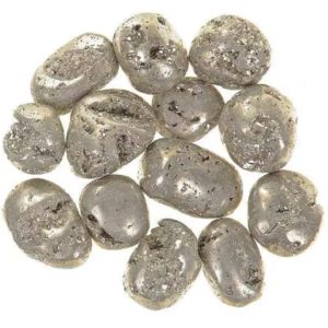 Pile of Tumbled Pyrite stones