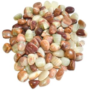 Pile of Tumbled Rainbow Onyx stones