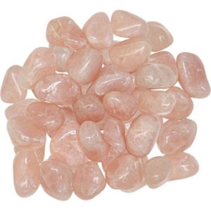Pile of Tumbled Rose Quartz stones