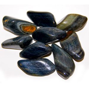 Pile of Tumbled Blue Tiger Eye stones
