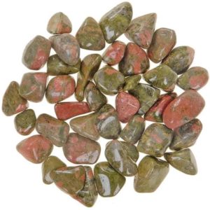 Pile of Tumbled Unakite stones