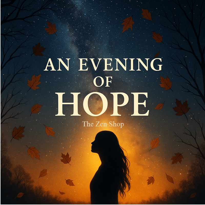 An Evening of Hope event at The Zen Shop featuring Soul Healer Stephanie Byfield, offering live channelling and messages of guidance.