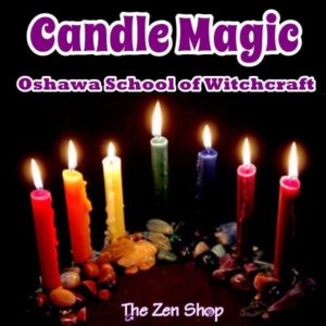 Colour and Candle magic represented by multi colour lit candles