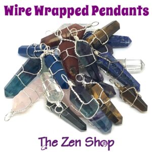Wire Wrapped Crystal Point Pendants